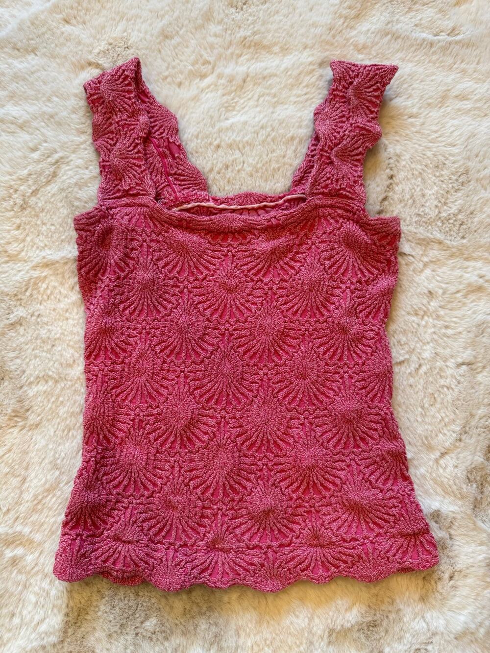 Free People Intimately Love Letter Cami Size Medium/Large Pink